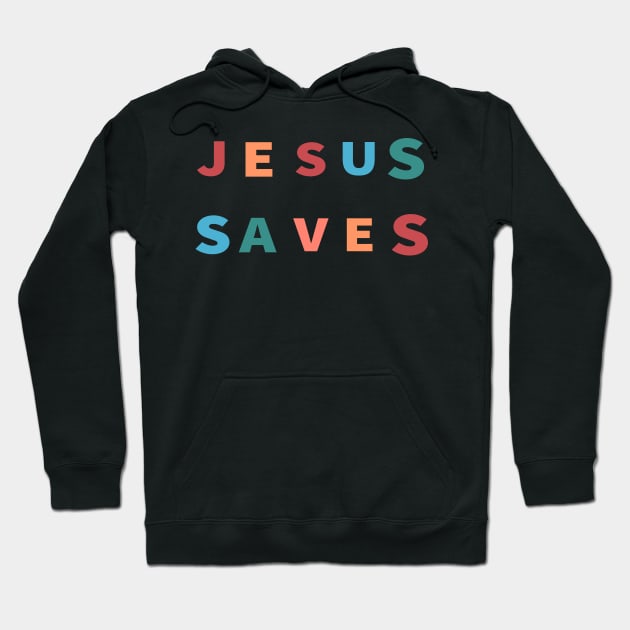 Jesus Saves Cool Inspirational Christian Hoodie by Happy - Design